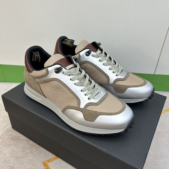 Dunhill Mens Daily Breathable Sports Shoes Silver/Tan - Picture 4 of 10